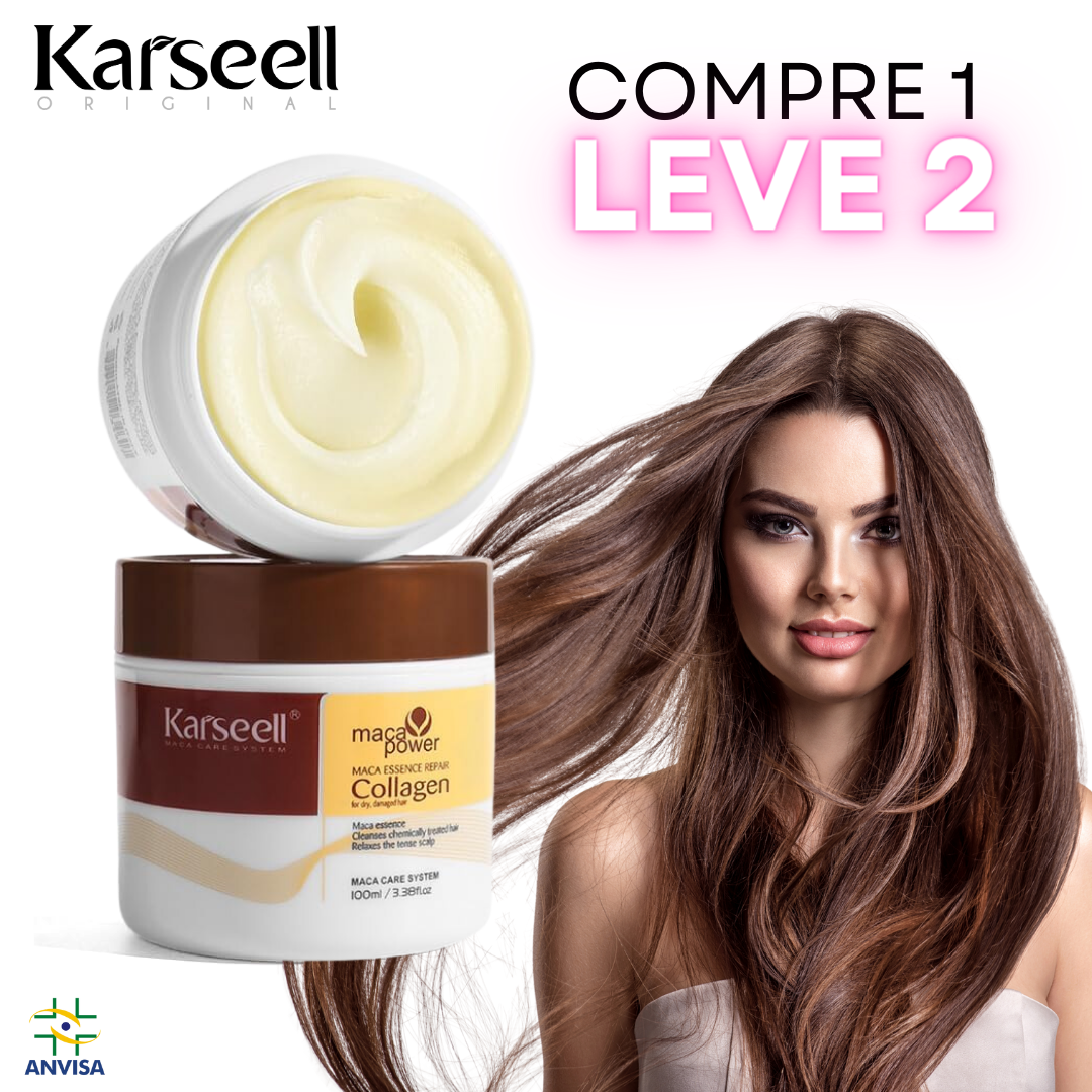 [COMPRE 1 LEVE 2] MacaPower Karseell Collagen® 500ml: Alisamento Intenso e Nutrição Profunda