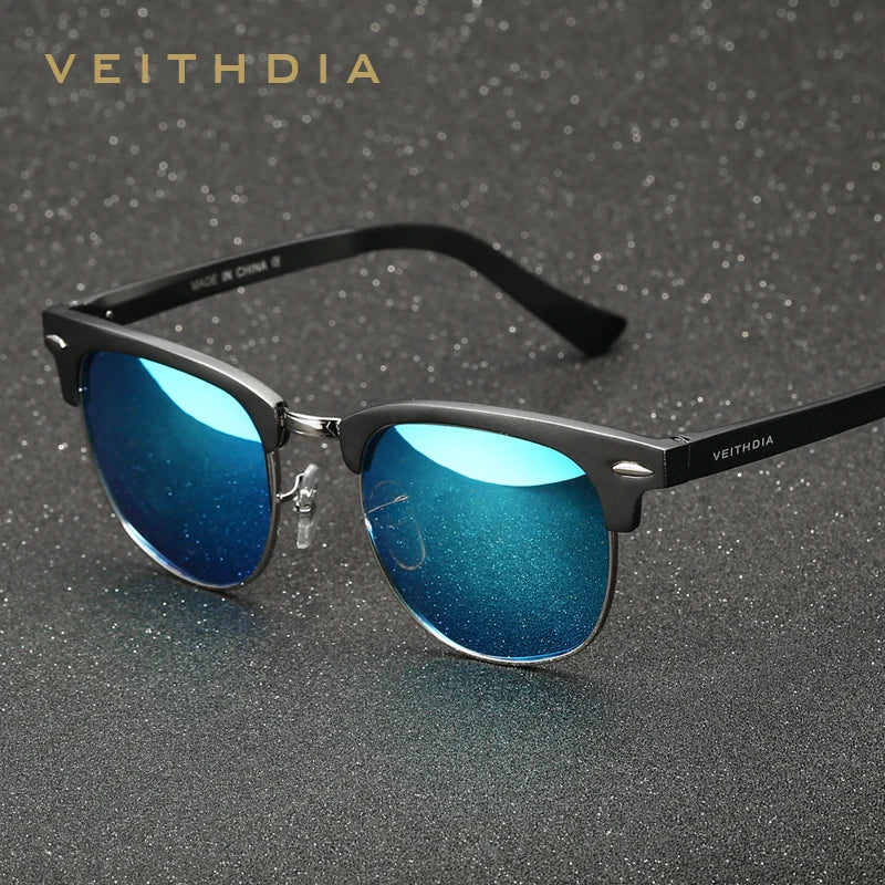 Óculos de Sol Unissex em Alumínio com Proteção UV400 - Polarizados e Vintage